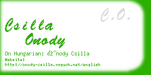 csilla onody business card